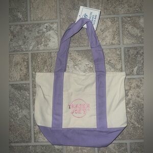 Trader Joe's Lavender Mini Tote Bag